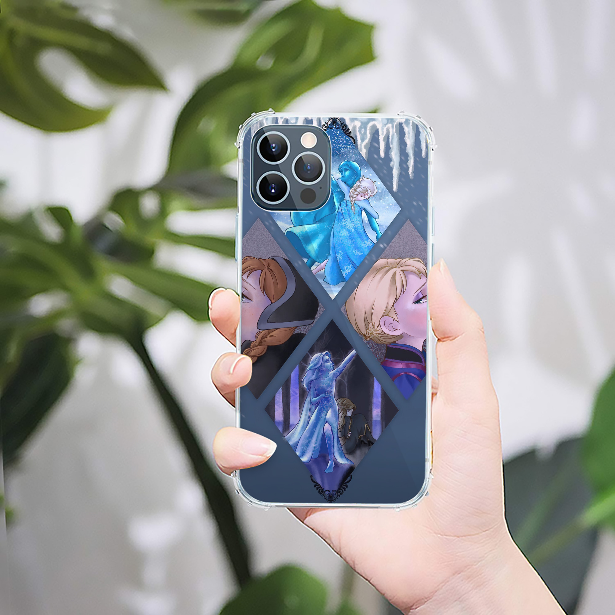 （画像用） アナと雪の女王 アンナ エルサ Frozen Anna Elsa 【iPhone 12シリーズ対応】透明スマホケース（クリアソフトケース）